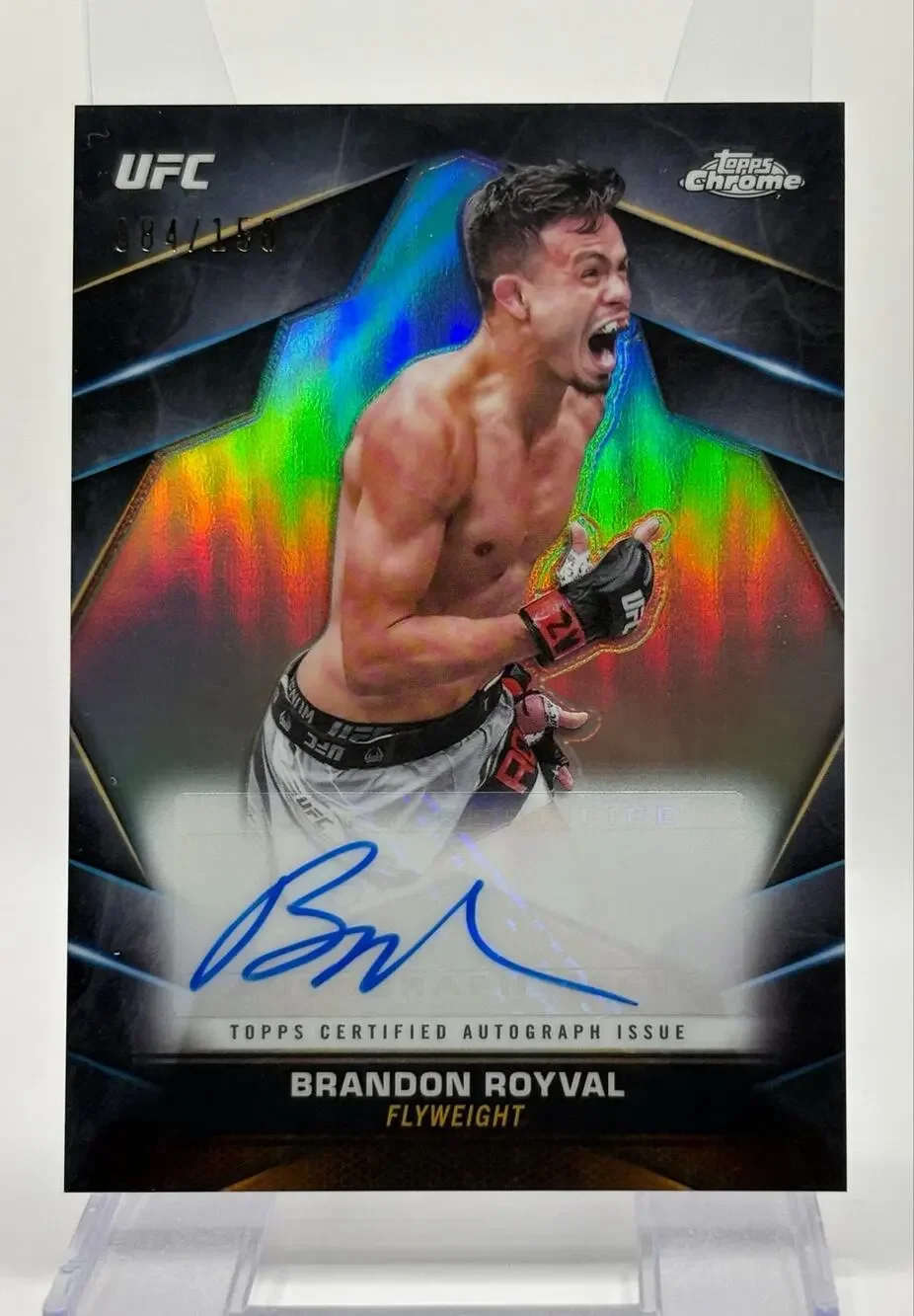 2024 Topps Chrome UFC Brandon Royval Veteran Refractor Auto 84/150 SP